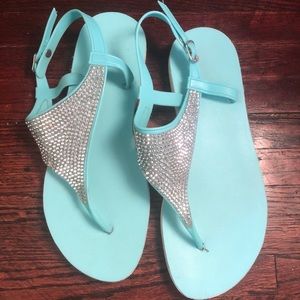 Rhinestone sandals size 9